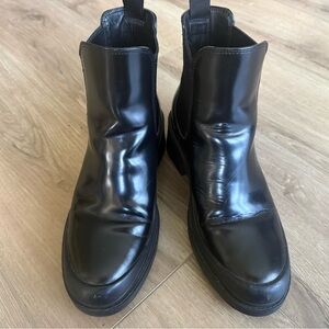 Women’s Black Leather Chelsea Moto Boots COLE HAAN